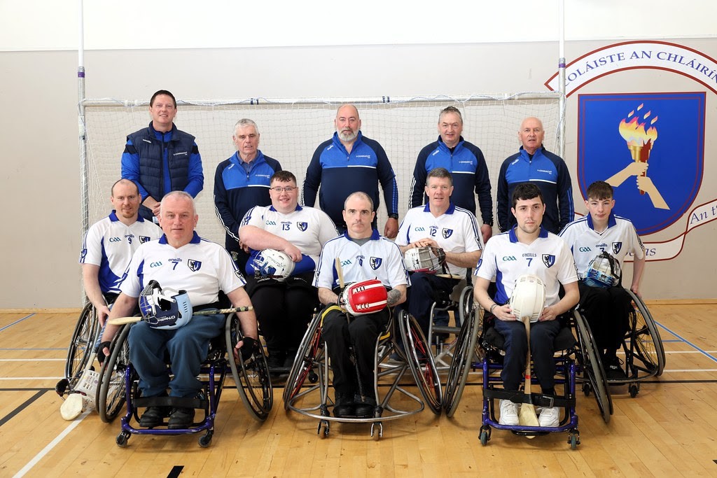 Connacht Wheelchair Hurling team and coaches